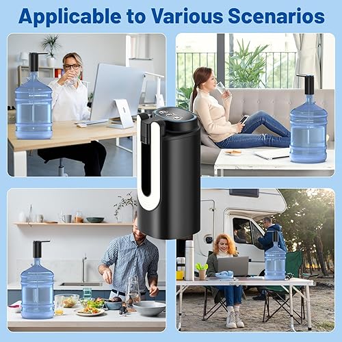Miniatura 2 de Dispensador de agua portátil de 5 galones, dispensador de agua de 5 galones, dispensador de agua de 5 galones, carga USB, bomba de botella de agua,
