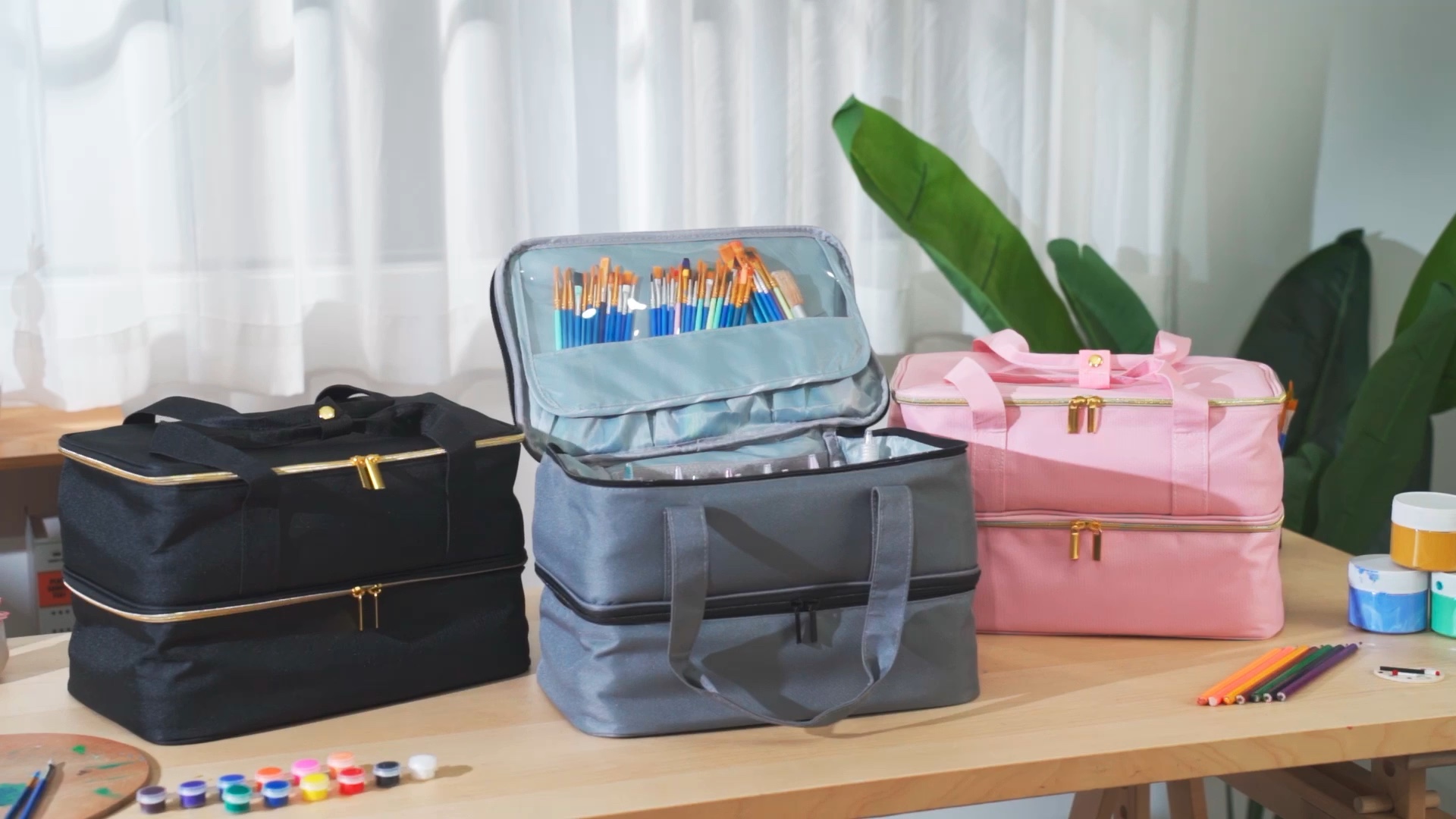Amazon.com: Abbylike Acrylic Paint Organizer Case for up to 56