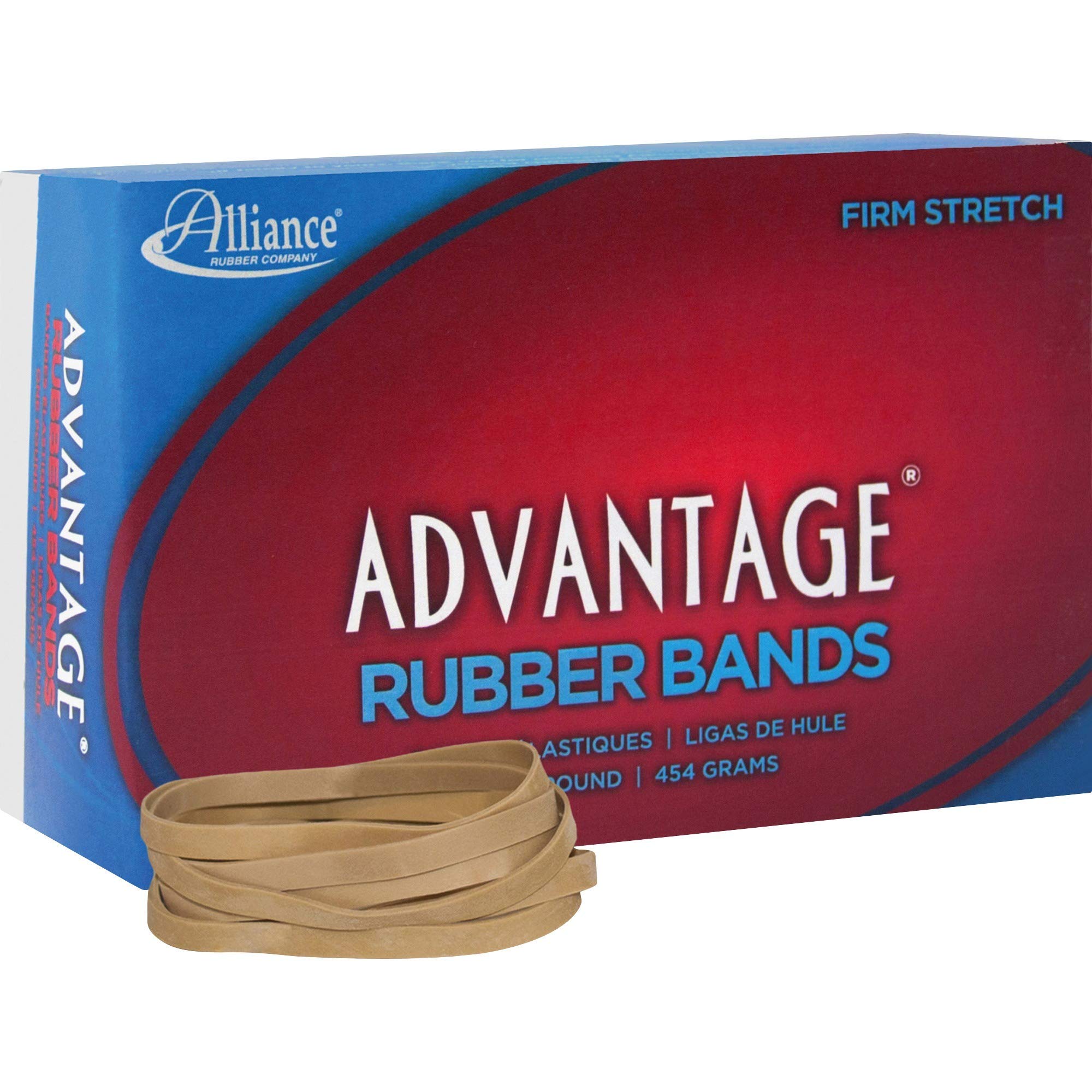 Alliance Rubber Advantage Rubber Bands #64-1 Pound Box 26645, Tan