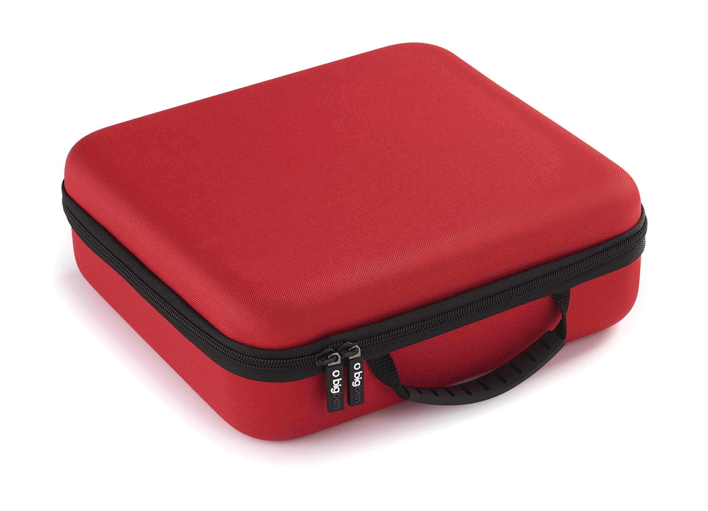 Bigben - Étui de rangement pour Nintendo Switch Rouge, Taille L, Résistant aux chocs et rayures, Organisateur pour console, contrôleurs Joy-Con, adaptateurs et jeux, Dimensions : 34,5 x 17,5 x 8 cm
