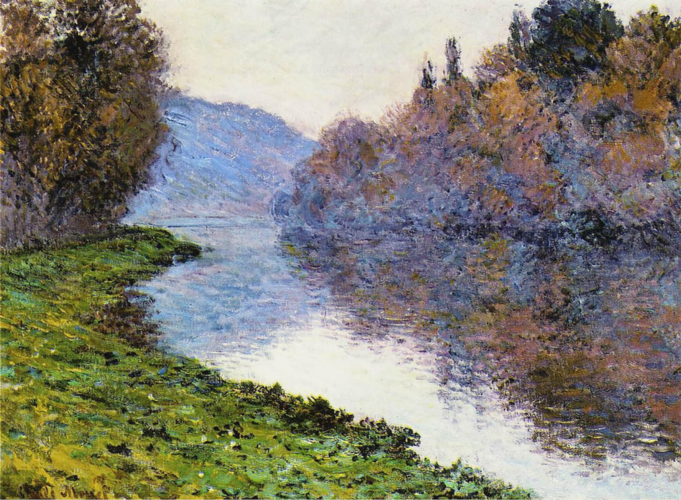 Impression toile Monet mur vide salon affiche peinture moderne 60x90cm