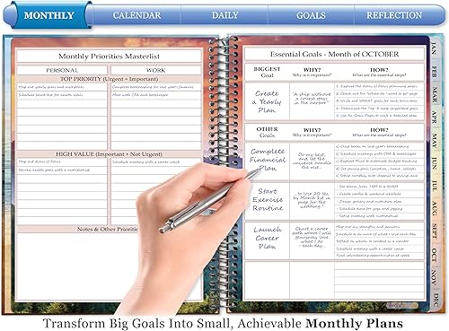 Miniatura 10 de Tools4Wisdom Agenda 2025-2026  Calendario de 15 meses incluido junio 2025-2026  Tapa dura de 8.5 x 11 pulgadas  Diario semanal y mensual  A5J6