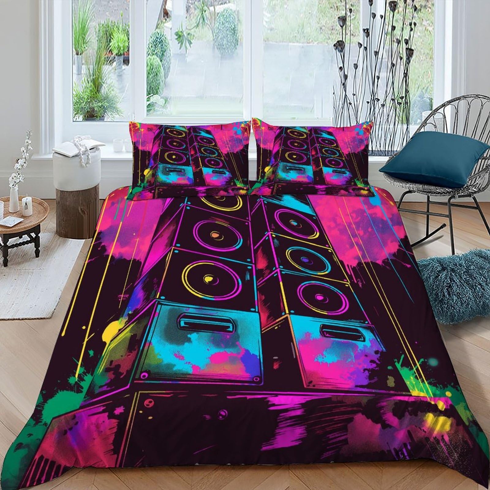 Linge de lit microfibre grue couronnée facile à laver et sans pli