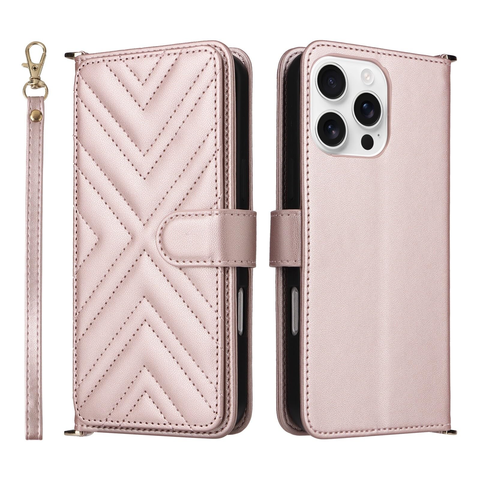 Coque iPhone 14 Plus rose à sangle pour garder les mains libres en sortie - 8