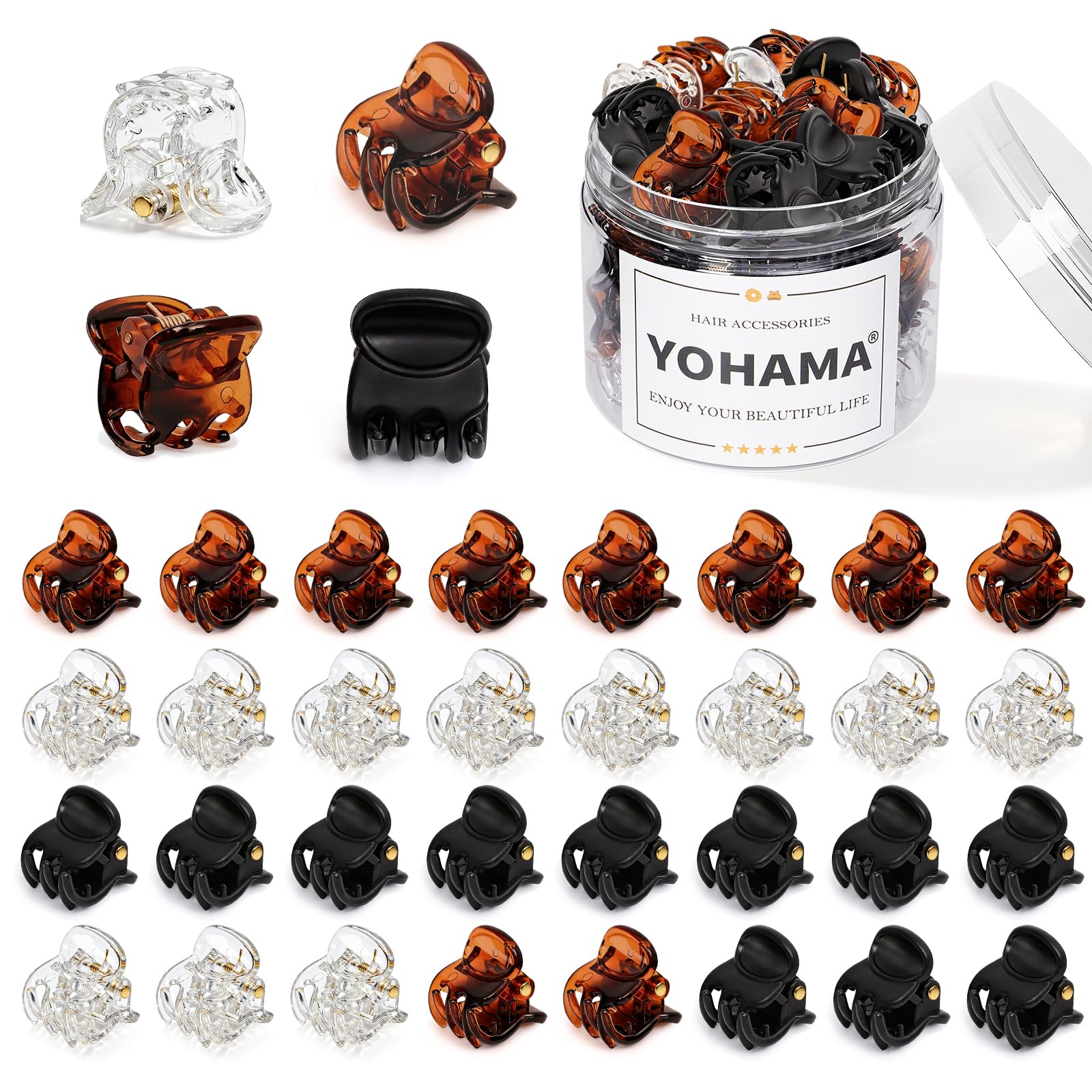 YOHAMA Mini Hair Clips - 36 Pack for Kids & Adults -23