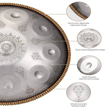 Amazon.co.jp: Handpan-Premium 432HZ 22インチ 10ノート D