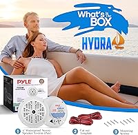 Vista 2 de Pyle Altavoces marinos duales de 4 pulgadas, resistente al agua y a la intemperie, sistema de sonido estéreo de audio para exteriores con cono