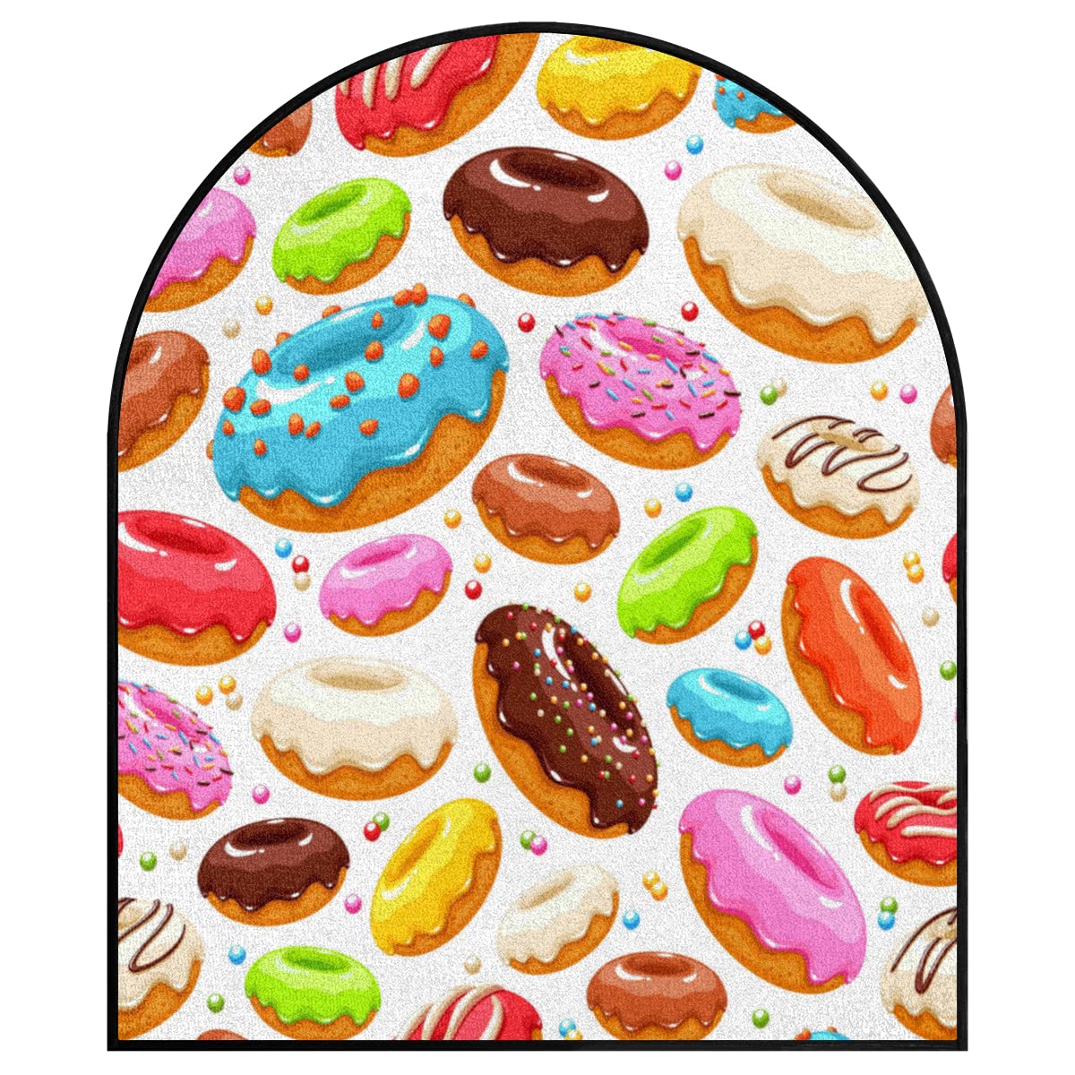 TropicalLife Kolorowe pączki dywanik do salonu dywan 100 x 120 cm urocze pączki dywaniki do domu sypialni kuchni duża okrągła antypoślizgowa mata podłogowa dywanik