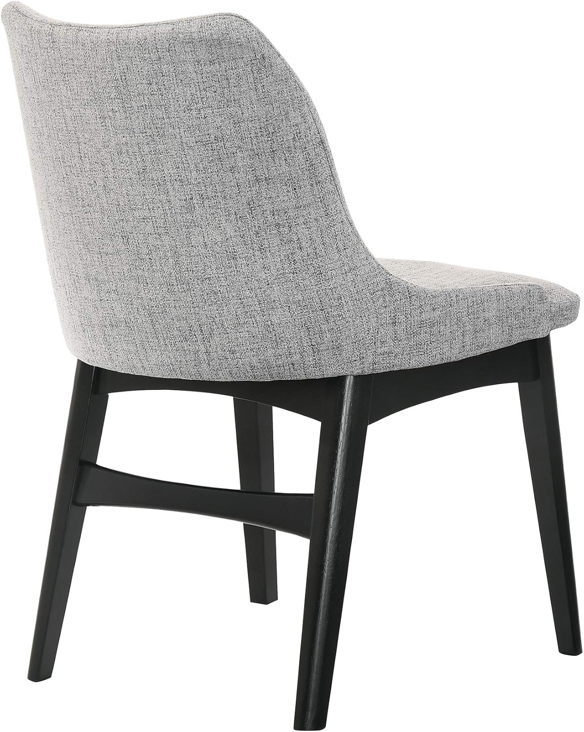 Armen Living Azalea Fabric Wood Dining Side Chairs-Set of 2, 19" SH, Gray/Black : Everything Else