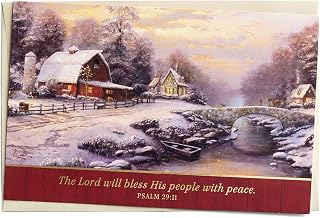 DaySpring - Thomas Kinkade - The Lord Will Bless His People - 18 Christmas Boxed Cards and Envelopes (J3159), Multi