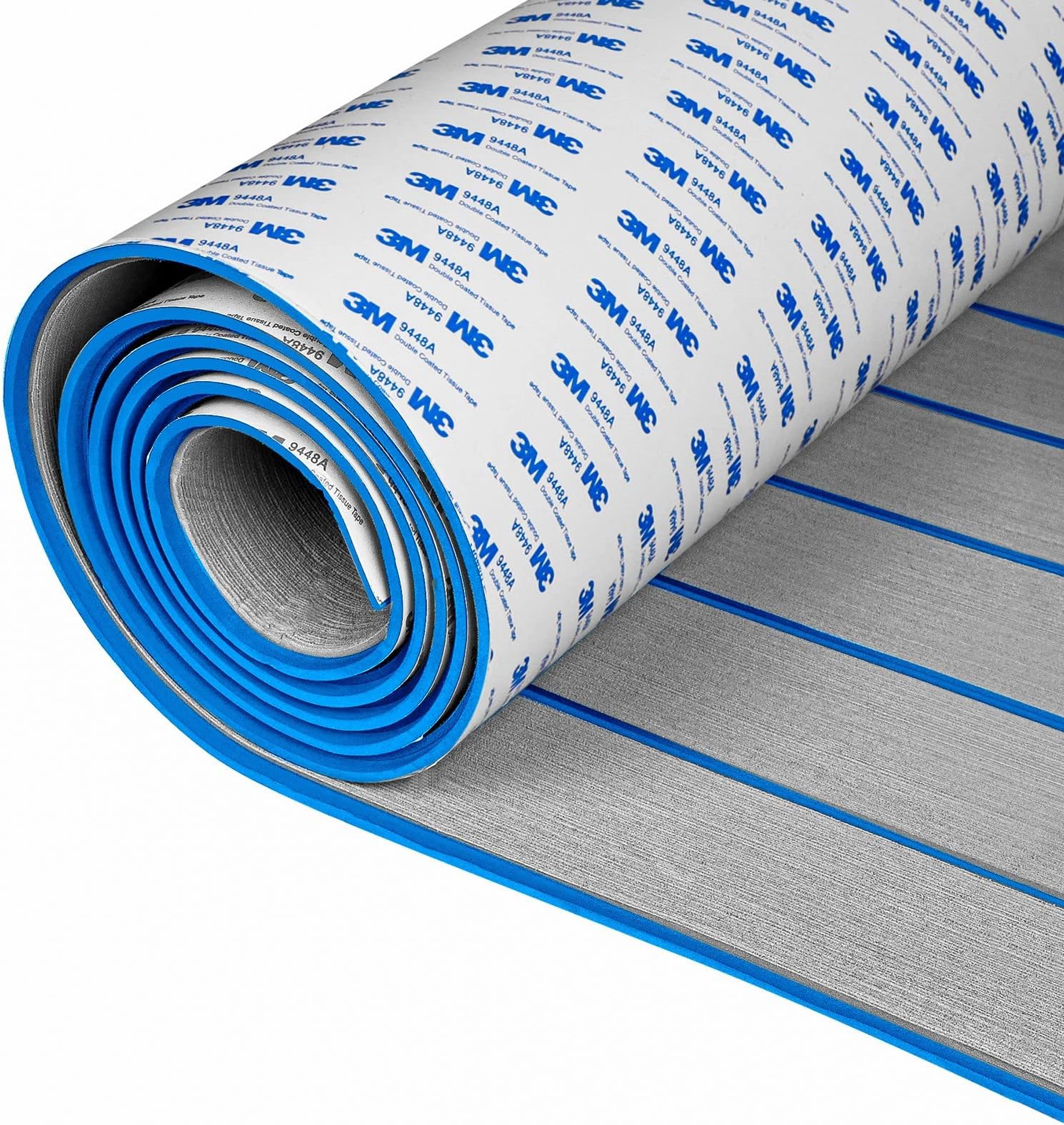 EVA Foam Boat Flooring with 3M Adhesive Backing Marine Self-Adhesive Decking 96''x45.6''/36''/28.8''/16.8'', 48''x16.8'' Faux Teak Sheet for Jon Boats Swim Platform Helm Pad RV Floor