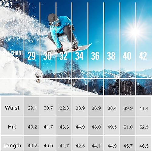 Miniatura 7 de Toomett Snow Pants Men ski Waterproof Hiking Insulated Fleece Lined Winter Outdoor Softshell Cargo Pants