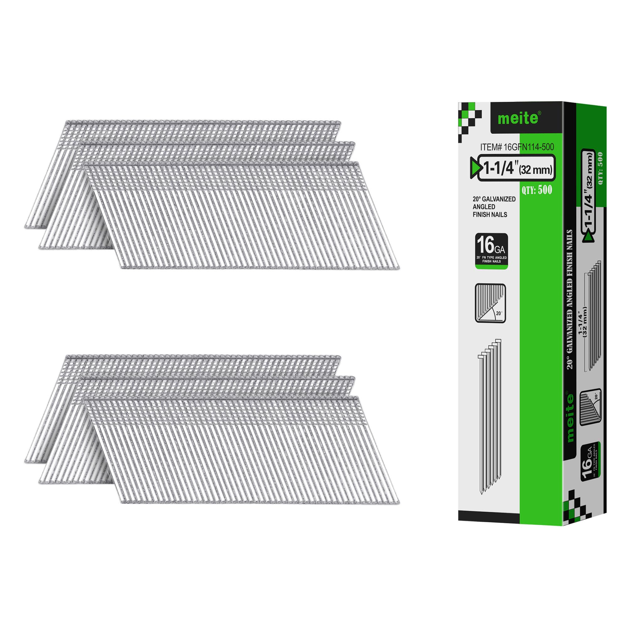 Meite 2000 Finish Nails - 16 Gauge Set -13 Meite 2000 Finish Nails - 16 Gauge Set -13