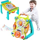 3 in 1 Baby Walker Sit to Stand Toys&comma; Kids Activity Center&comma; Toddlers Musical Fun Table&comma; Lights and Sounds&comma; Learning&comma; Birthday Gift for 9&comma; 12&comma; 18 Months&comma; 1&comma; 2 Year Old&comma; Infant&comma; Boy&comma; Girl