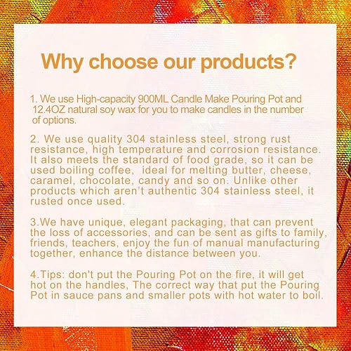 Miniatura 7 de Kit de suministros para hacer velas, herramientas de bricolaje para hacer velas que incluyen olla para derretir cera, adhesivos, soporte de 3