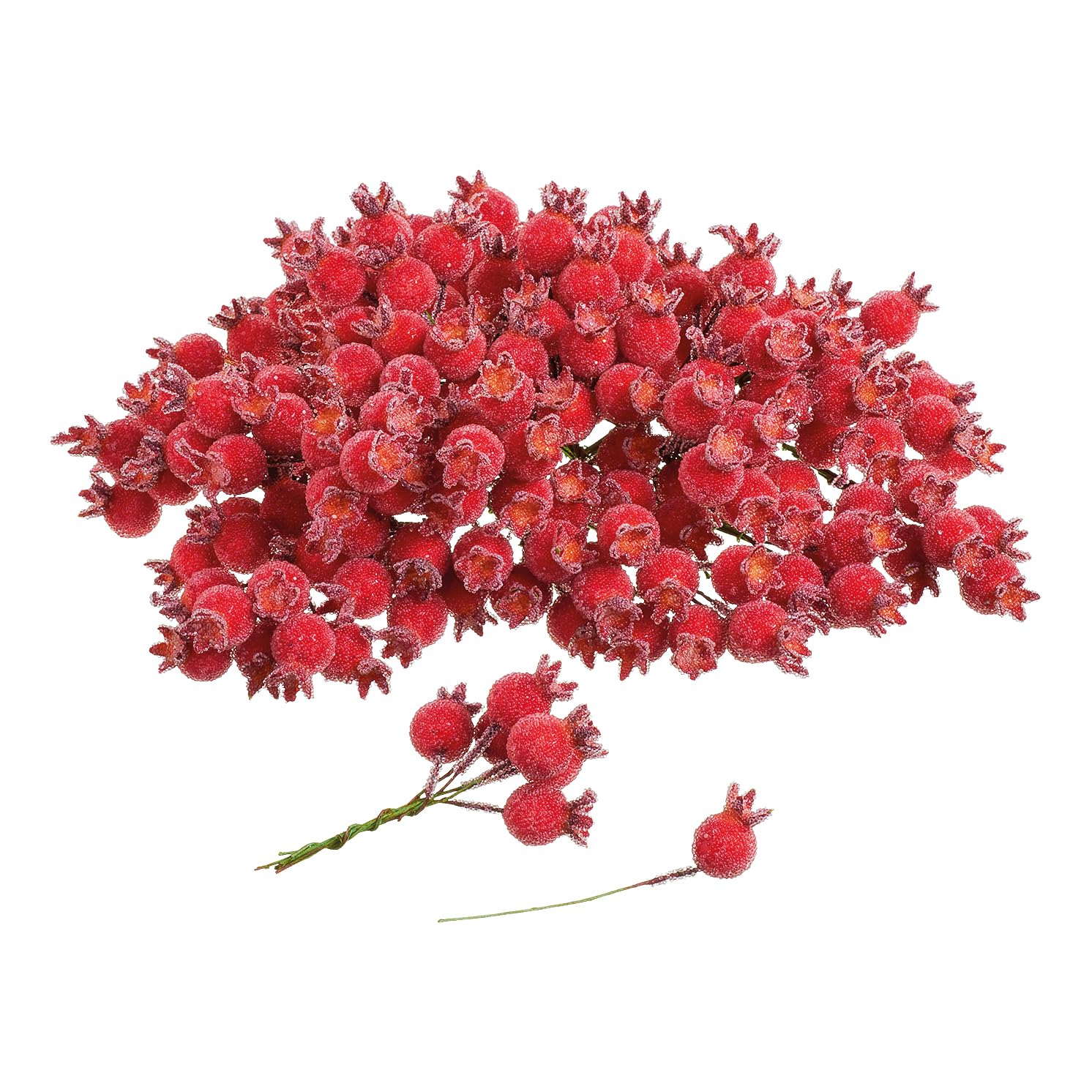 Ashuxxn 14 Stück Künstliche Rote Beerenzweige – Frostig, Ca. 26 Cm Lang, Aus Schaum, Für Weihnachtsdeko & Basteln