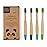 Wild & Stone | Organic Children\'s Bamboo Toothbrush | 4 Pack | Soft Fibre Bristles | 100% Biodegradable Handle | BPA Free | Vegan Eco Friendly Kids Toothbrushes (Aqua)