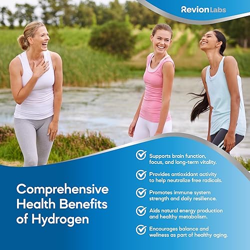 Miniatura 4 de RevionLabs - Tabletas de agua de hidrógeno para beber, electrolitos de magnesio hidrogenados moleculares H2, tabletas de bebida instantánea, salud