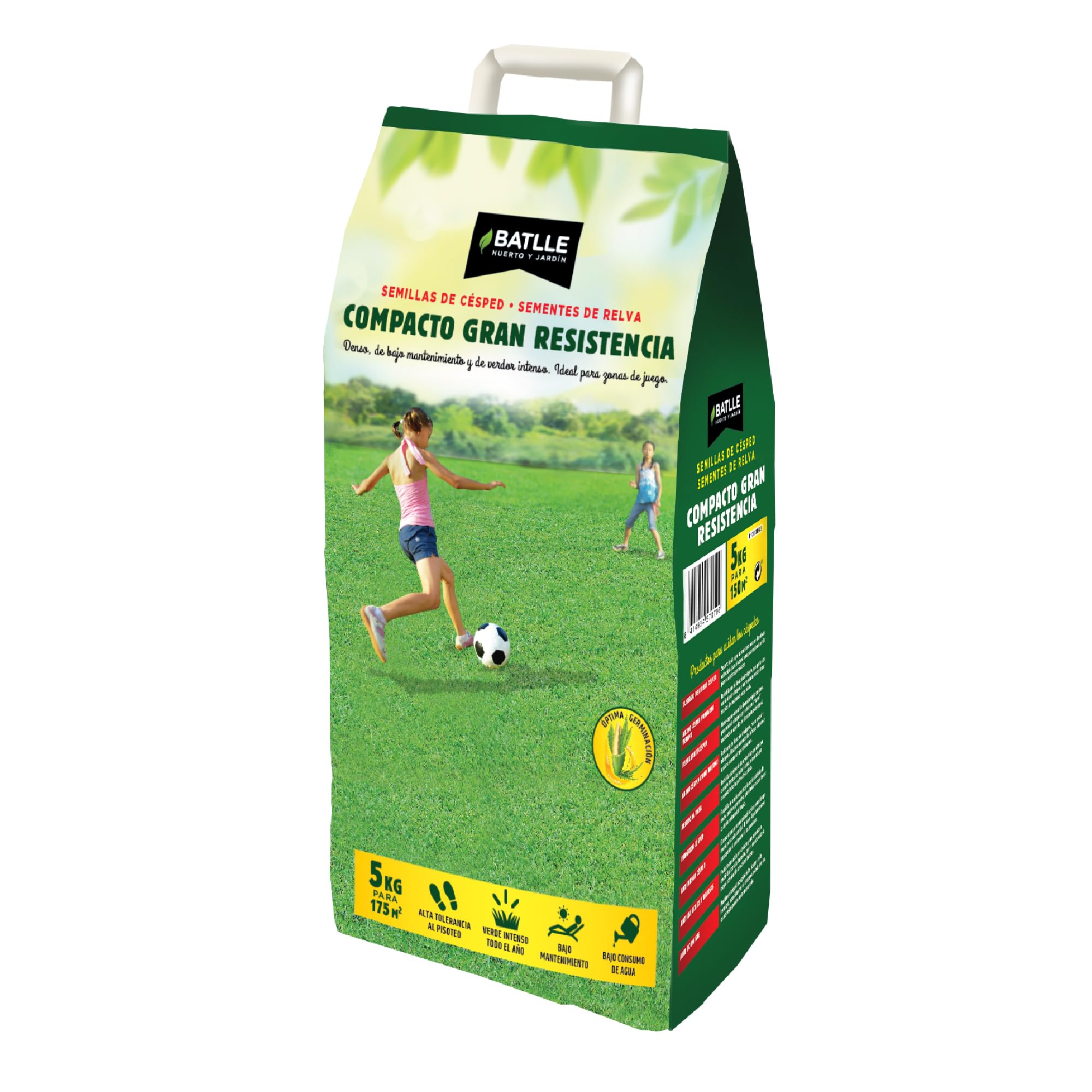 Semillas Batlle Semences de Gazon Compact à Haute résistance 5 kg, Vert