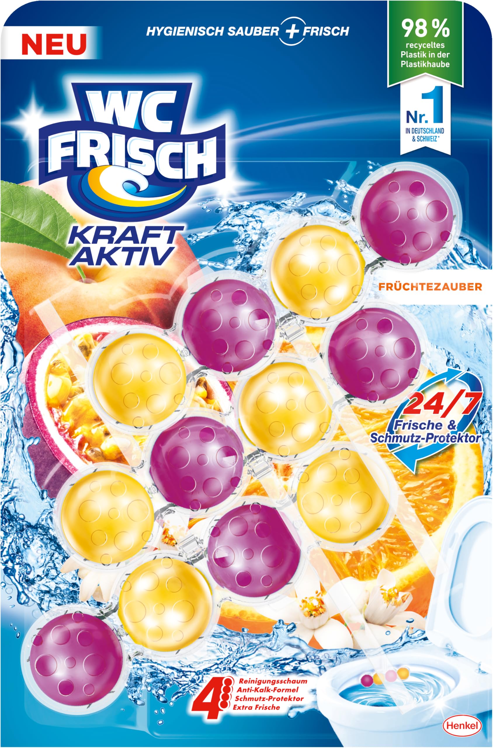 WC Frisch Kraft Aktiv Duftspüler Früchtezauber (3er), Klostein Einhänger