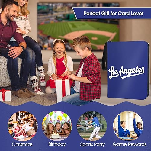 Miniatura 4 de Carpeta de Tarjetas de Béisbol con Fundas de 900 Bolsillos, Portador de Tarjetas de Béisbol de Los Ángeles para Tarjetas Coleccionables, Álbum
