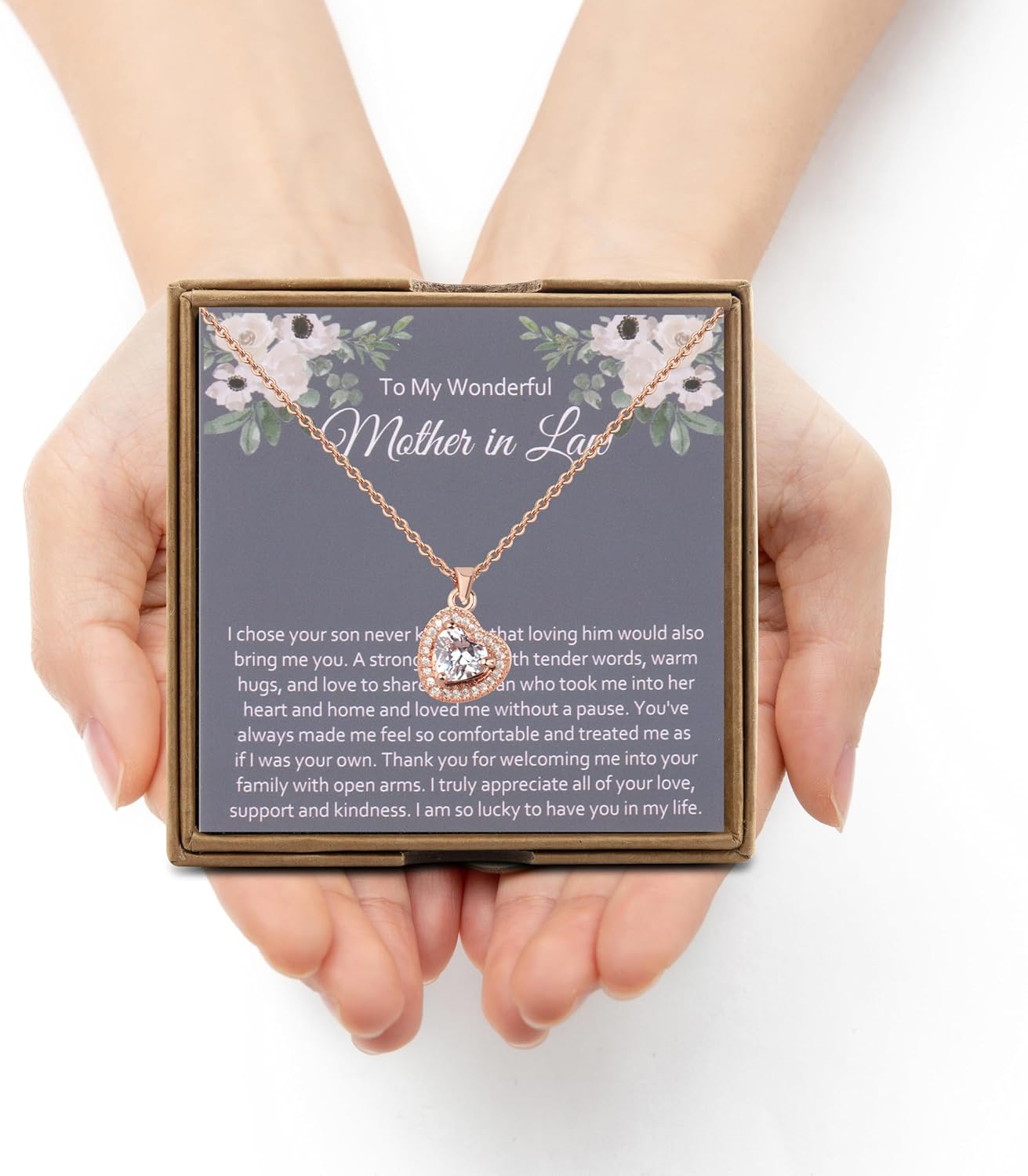 OKEYCH Mom Gifts To My Mother in Law Necklace from Daughter Future Mother In Law Jewellery Mother Of The Groom Gift Mothers Day Gift image 5