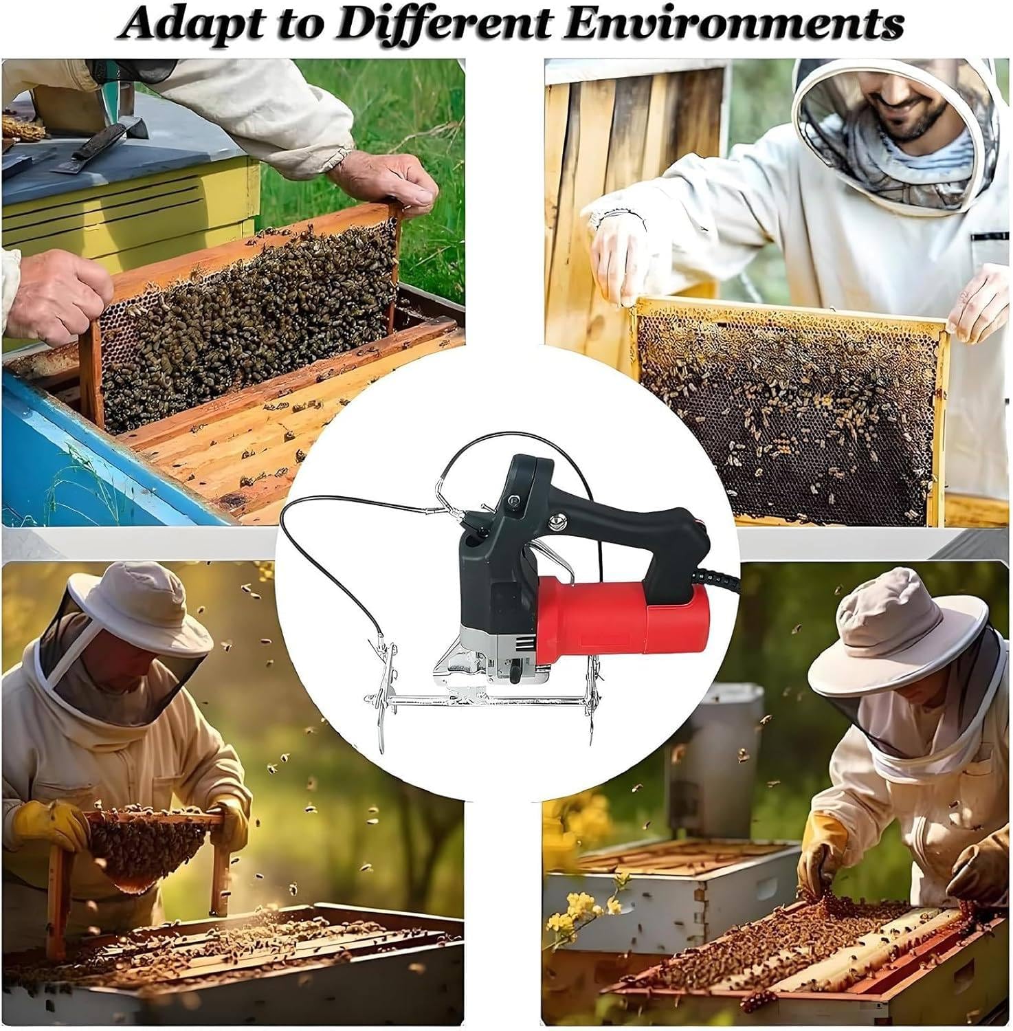 Elektrische Imkerei-Rahmen-Clip, schnurloser Bienen-Shaker für Honigernte, Kamminspektion und Ersatz, effizientes Werkzeug für Imker