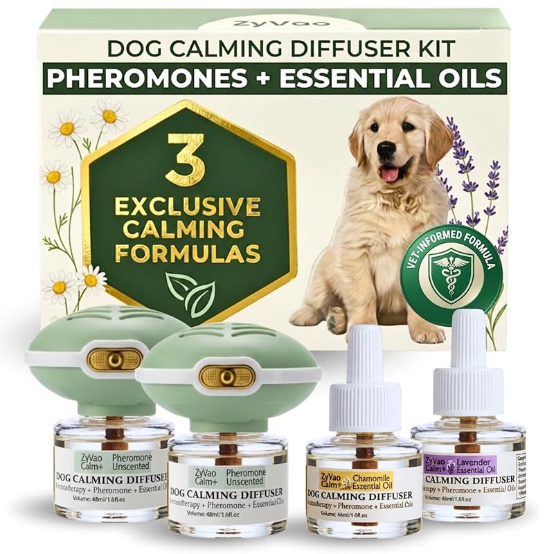 Difusor de Feromônios para Cães ZYVAO Calming Diffuser com Plugue Rotativo