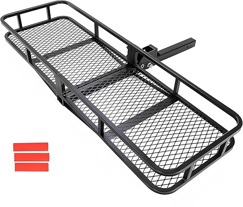 Miniatura 2 de KUAFU Portaequipajes plegable de enganche de 60"x19.5"x5.5" para maletero trasero, compatible con receptor de 2" para furgoneta, SUV, camioneta,