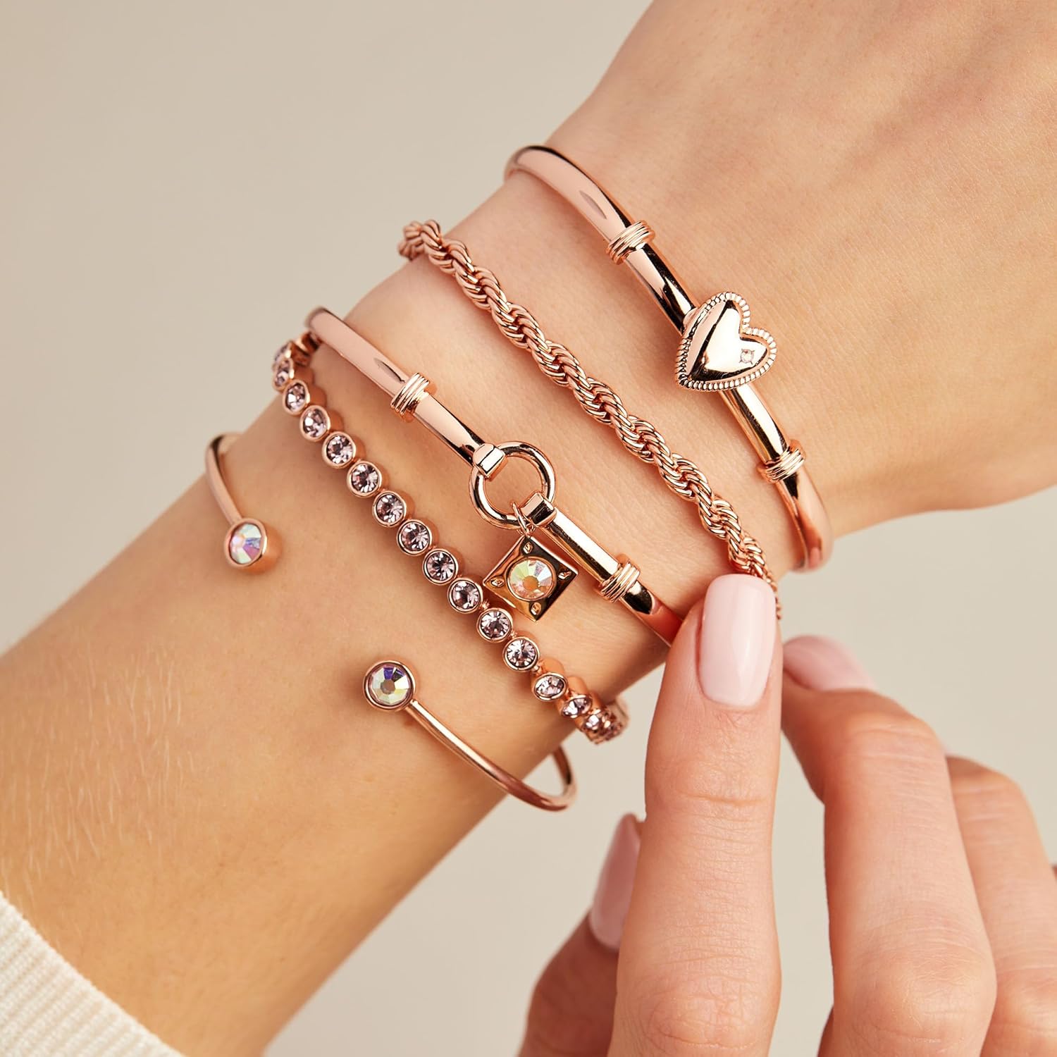 Alex and Ani Flex Cuff Bracelet, Crystal - Image 2