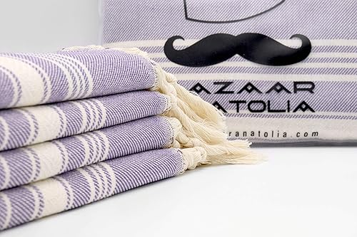 Vista 290 de Bazaar Anatolia Juego de 2 toallas de mano turcas para baño, 39 x 19 pulgadas, algodón, toallas de mano decorativas para cocina, té, yoga, cara