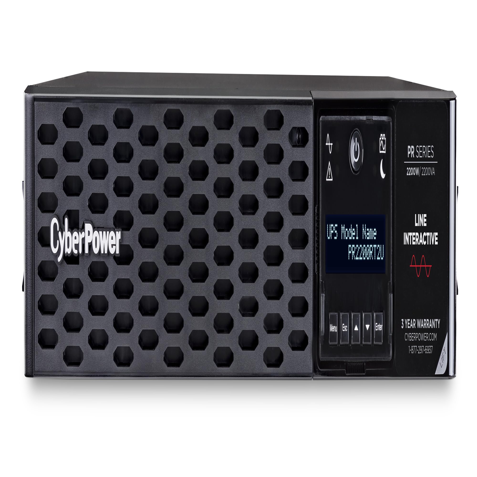 PR2200RT2U Smart App Sinewave UPS System, 2200VA/2200W, 8 Outlets, 2U Rack/Tower, AVR