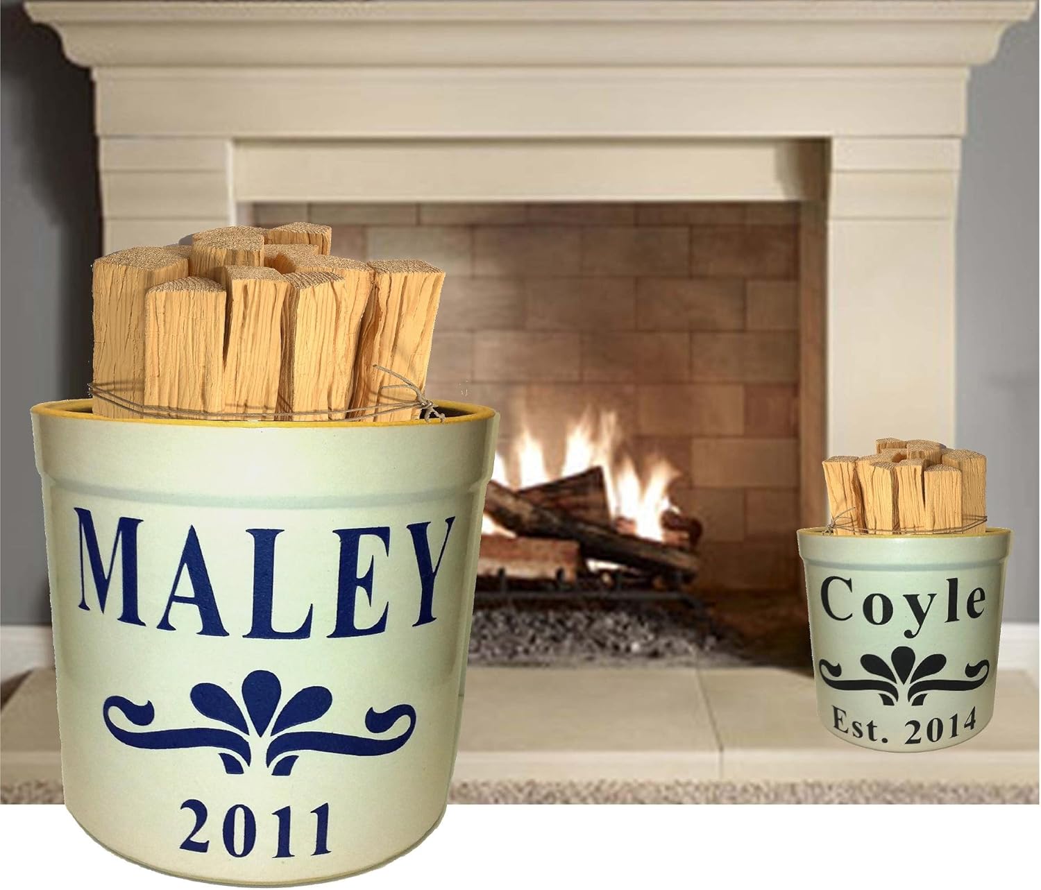 2 Gallon Personalized Stoneware Crock - Teaberry