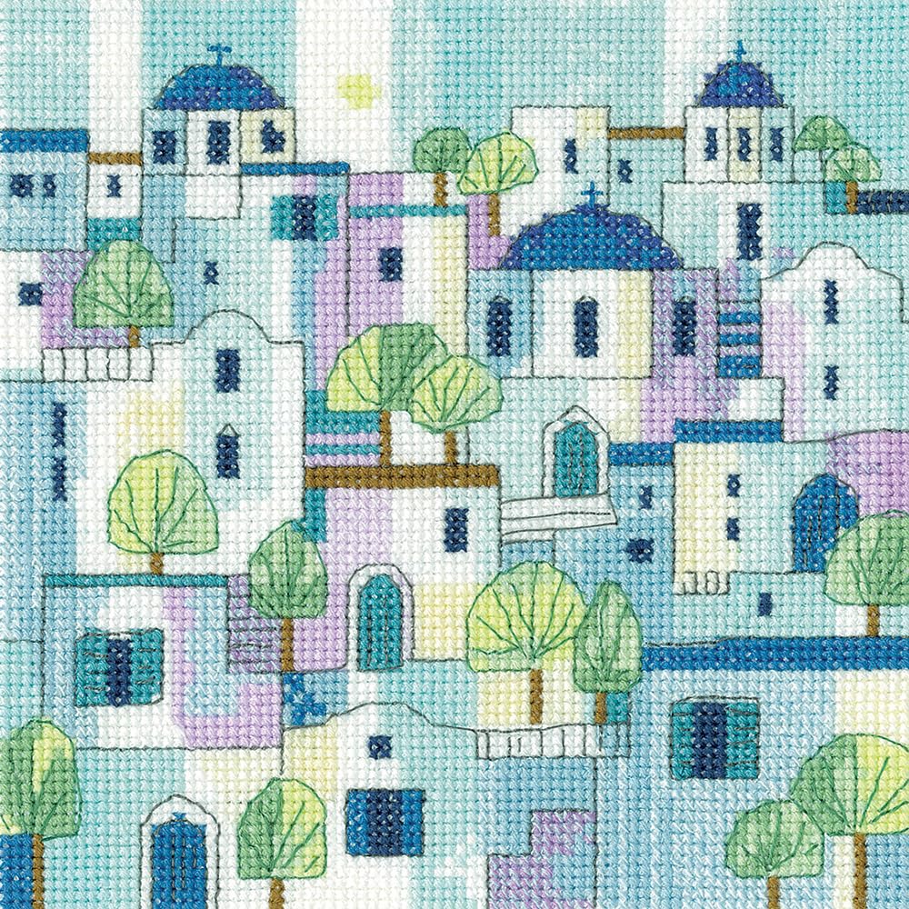 Heritage Crafts Impressions of Greece Counted Cross Stitch Kit
