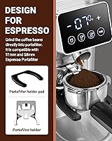 Vista 2 de AMZCHEF Coffee Grinder, Burr Coffee Bean Grinder for Home Use with 48 Precise Grind Settings, Detachable Funnel Stand for Espresso, LED Control
