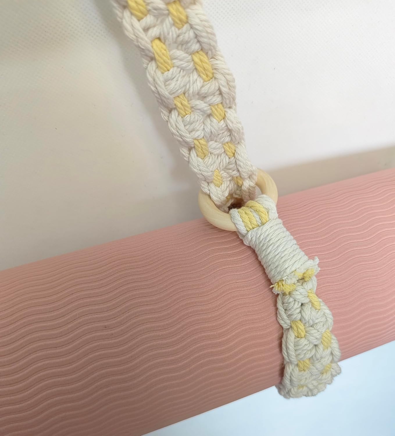 kiido Macrame Yoga Mat Carrying Strap [MAT NOT Included], Hand Woven Multi-use Strap/Carrier for Your Yoga Mat, Exercise Mat