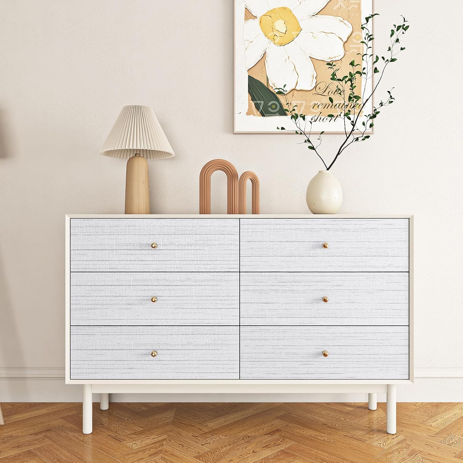 mamonhome Grasscloth Textured Wallpaper 24in X 393in Fabric Contact Paper White Wall Paper Linen Peel and Stick Self-Adhesive Thick Vinyl Embossed Film Wallpaper (White)