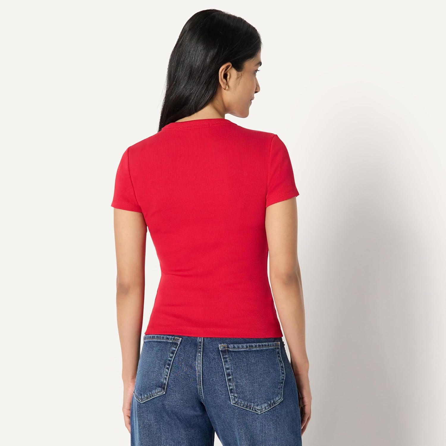 Amazon Essentials (Demi's Pick) Women's Slim-Fit Stretch Rib Short-Sleeve Tee - Image 3