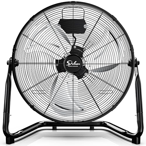 Simple Deluxe Comfort Zone Cradle Floor Fan, 12 Inch 3-Speed