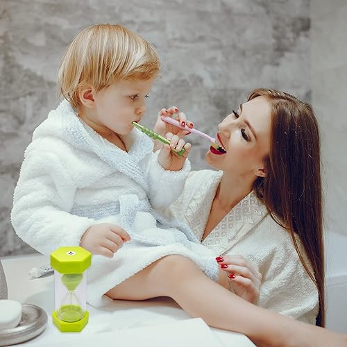 Miniatura 4 de Temporizador de arena para lavado de manos y cepillo de dientes para niños, 30 segundos y 2 minutos, colorido reloj de arena de 5.5 pulgadas para