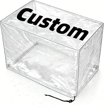 Custom Clear Dust Covers, Bespoke Waterproof Equipment Cover Indoor Outdoor, Made to Measure Transparent Furniture PVC Protection, All-Weather Storage Cover for Appliance, Machine, Printer