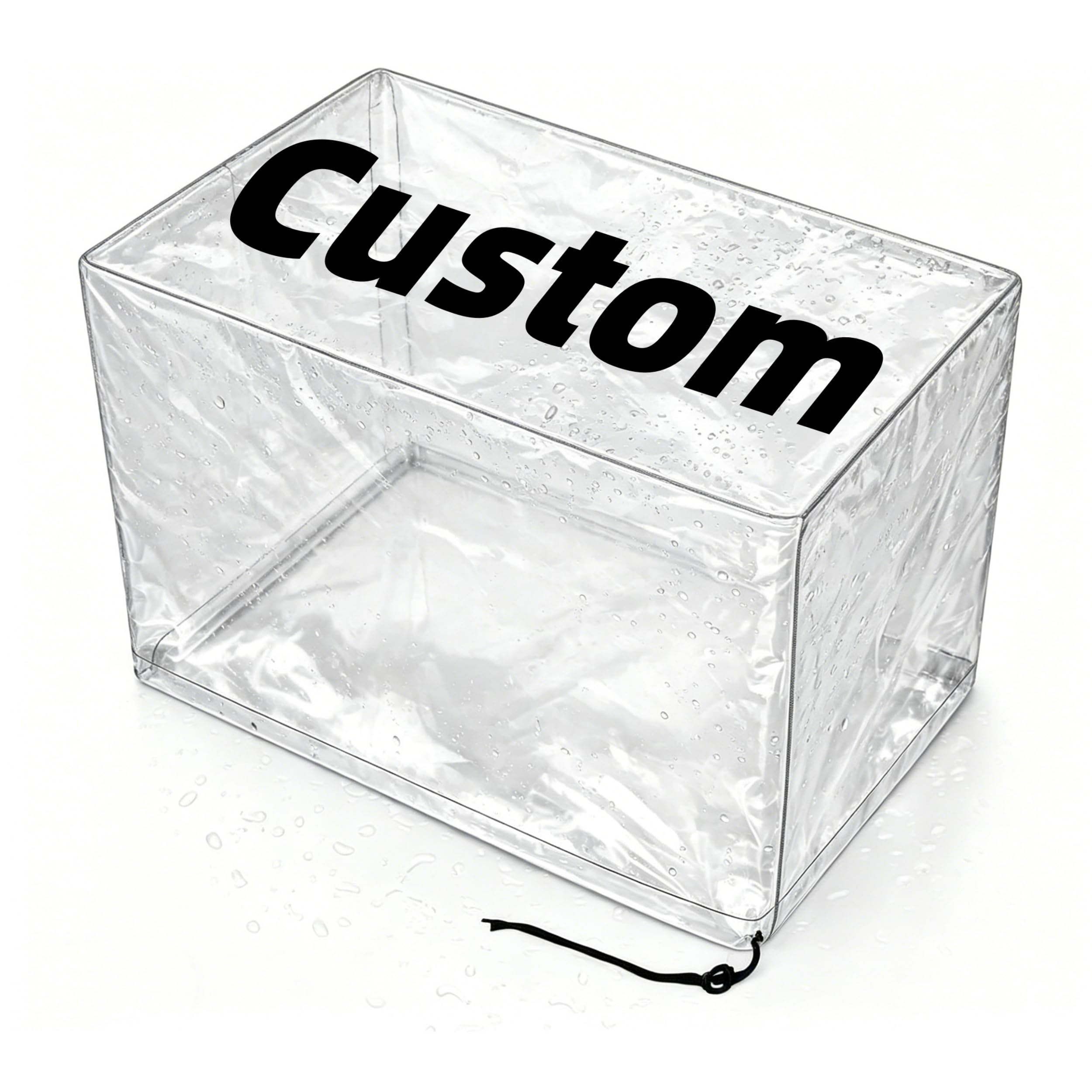 Kiyeocca Custom Clear Dust Covers, Bespoke Waterproof Equipment Cover Indoor Outdoor, Made to Measure Transparent Furniture PVC Protection, All-Weather Storage Cover for Appliance, Machine, Printer