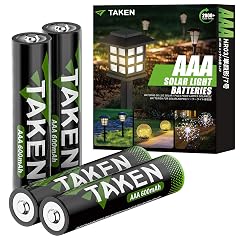 Taken Rechargeable AAA Batteries 4-Count 720mWh 1 2V Pre-Charged Triple A Batteries for Outdoor Solar Lights Garden Lights