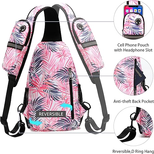 Miniatura 6 de Mochila cruzada para mujeres y hombres, multiusos, artículos esenciales de viaje, senderismo, bolsa de pecho