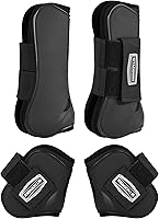 Tackmore Horse Tendon Boots for Jumping: Hard Shell Front Leg Protection for Training & Competition