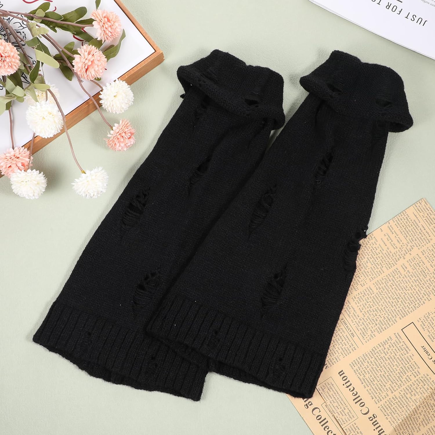 Y2K Knit Lace up Leg Warmers, Leg Warmers for Women, Harajuku Japanese Long Boot Socks, Cute Knit Leg Warmer Socks for Dance for Women and Girls - Image 5