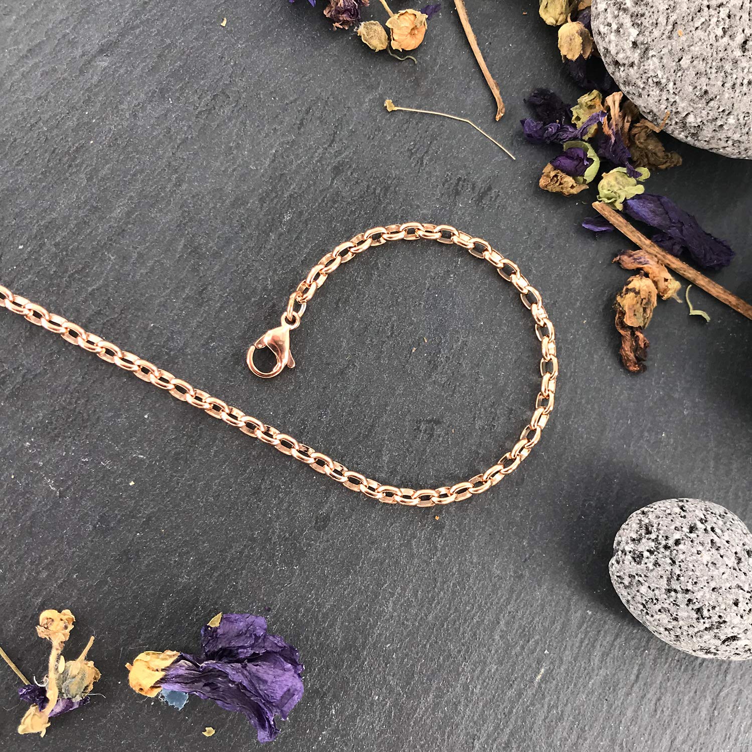 Morella Collana Donna 70 cm Acciaio Inossidabile Oro Rosa con Coins Moneta amuleto Ciondolo Rotondo 33 mm per Coins in Sacchetto di Velluto