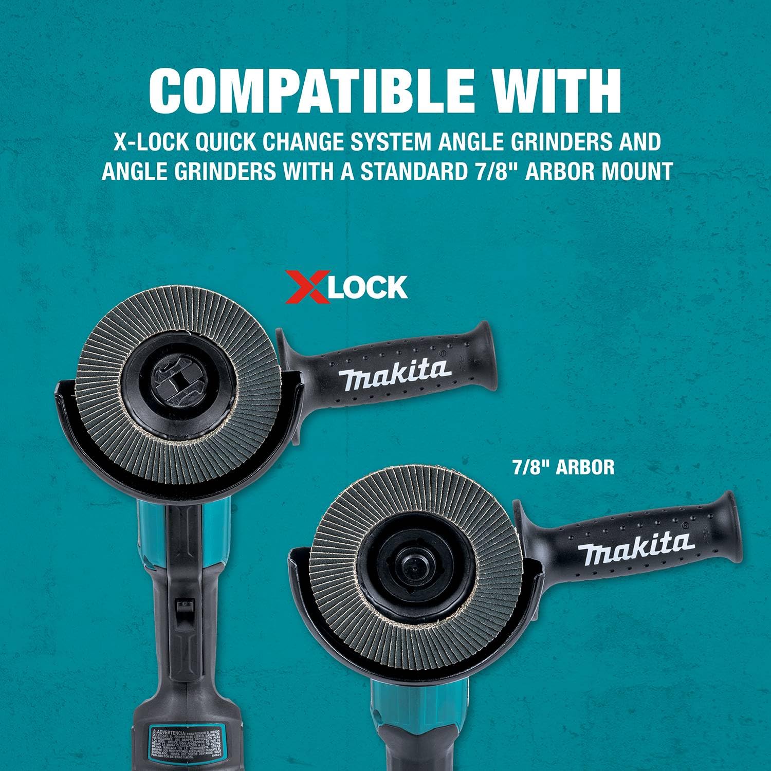 Makita T-03925 X-Lock 4‑1/2" 40 Grit Type 27 Flat Blending and Finishing Flap Disc for X-Lock and All 7/8" Arbor Grinders