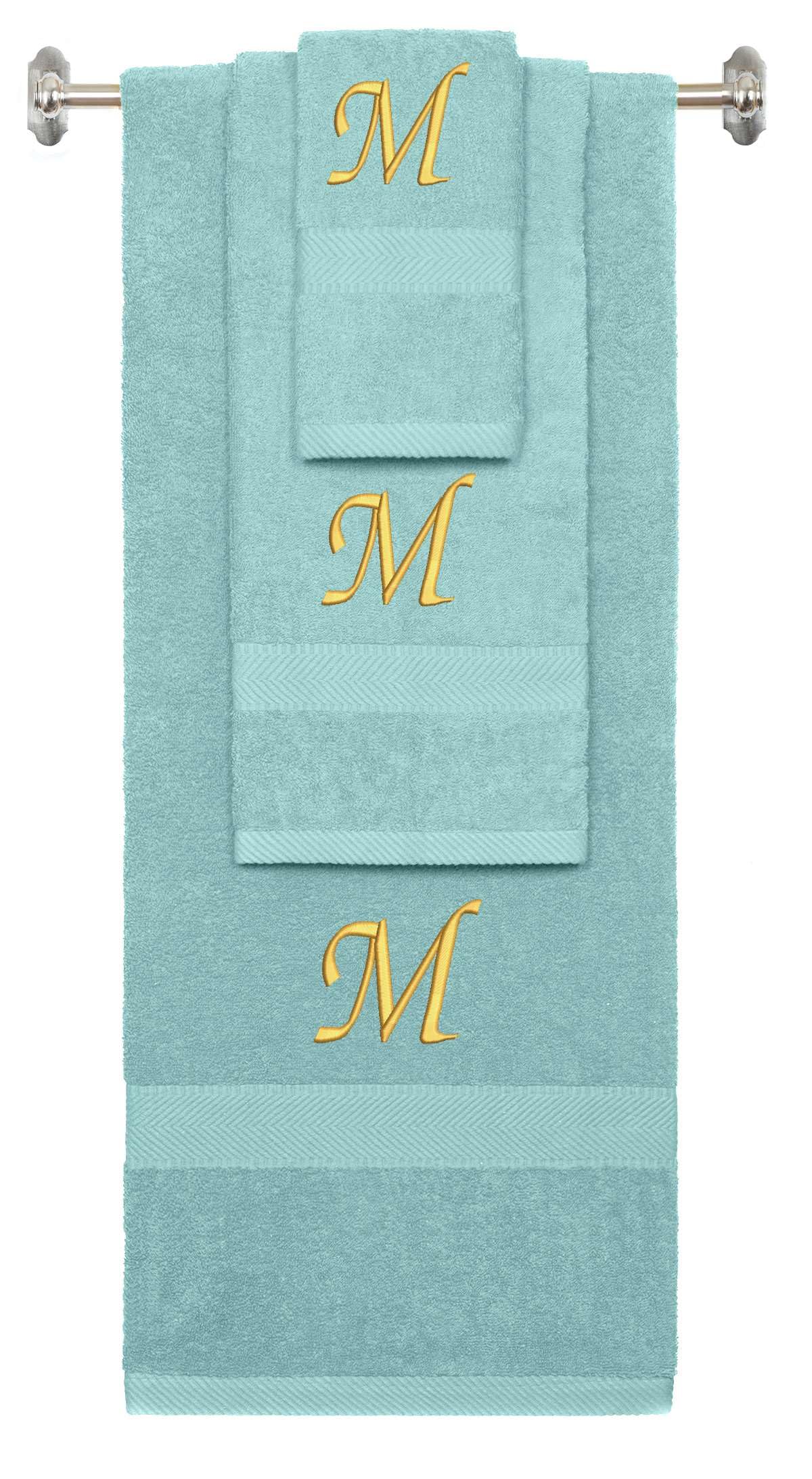 Personalized Monogram Towel Set - Custom Embroidery -27
