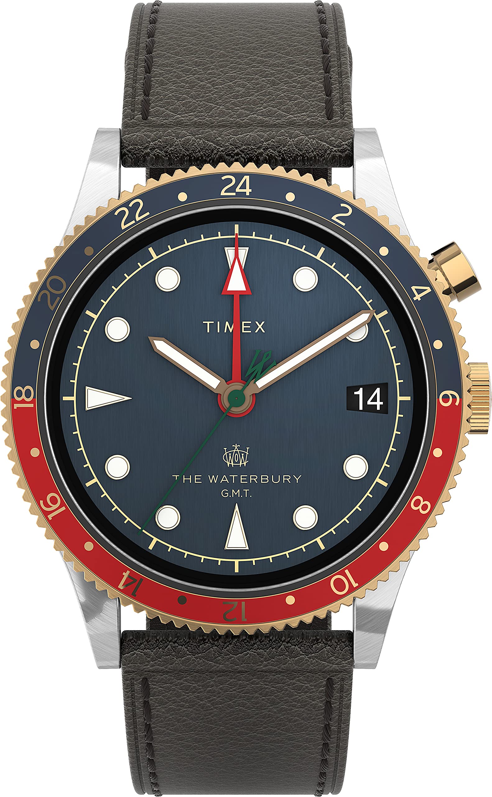 TIMEX Men Stainless Steel Waterbury Collecton Analogue Blue Dial Coloured Quartz Watch, Round Dial with 39 Mm Case Width - Tw2U90500, Band Color-Black (B09JN9PJBM) Amazon Price History, Amazon Price Tracker